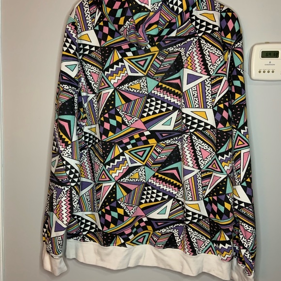 XL Super Massive multi coloured hoodie. Music inspired prints. - Picture 2 of 5
